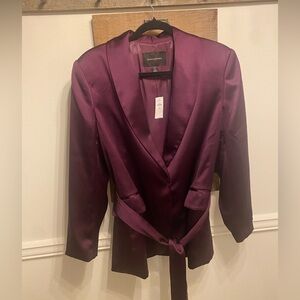 NWT Banana Republic Stunning 🤩 PURPLE 💜🔥 Satin  Blazer Sz 14